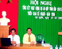 Hội nghị Triển khai kế hoạch hoạt động Dự án Quỹ toàn cầu phòng chống sốt rét năm 2006  tại một số tỉnh miền Trung-Tây Nguyên