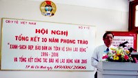 Hội nghị tổng kết 10 năm phong trào “xanh-sạch-đẹp, bảo đảm an toàn vệ sinh lao động” 1996-2006 và tổng kết công tác BHLĐ 2005