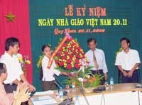 Viện Sốt rét-KST-CT Quy Nhơn tổ chức gặp mặt nhân ngày Nhà giáo Việt Nam 20-11-2006