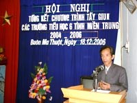Hội nghị tổng kết Dự án phòng chống các bệnh giun truyền qua đất cho các Trường tiểu học 6 tỉnh miền Trung-Việt Nam do Tổ chức Y tế thế giới tài trợ (2004-2006)