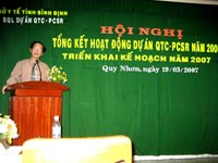 Hội nghị tổng kết hoạt động năm 2006 và triển khai hoạt động năm 2007 Dự án Qũy toàn cầu PCSR tỉnh Bình Định