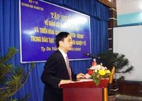 Bộ Y tế tổ chức Hội nghị tập huấn giám sát quản lý đào tạo và triển khai Quy chế 40 trong đào tạo trung cấp y tế tại Tp. Đà Nẵng.