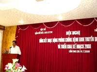 Hội nghị triển khai phòng chống bệnh giun truyền qua đất năm 2008-Dự án phòng chống các bệnh truyền nhiễm khu vực Tiểu vùng sông Mê Kông