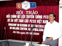 Hội thảo  điều chỉnh vật liệu truyền thông phòng chống sốt rét-Dự án Qũy toàn cầu PCSR Việt Nam (Workshop on Revise IEC materials on malaria control-VGFMalaria)