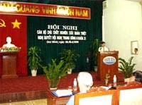 Tỉnh ủy Bình Định tổ chức Hội nghị cán bộ chủ chốt nghiên cứu, quán triệt Nghị quyết Trung ương 6 (khóa X) năm 2008