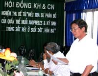 Sở Khoa học & Công nghệ tỉnh Khánh Hòa tổ chức nghiệm thu đề tài Điều tra sự phân bố của quần thể muỗi Anopheles và ký sinh trùng sốt rét ở khu vực suối Dót-Hòn Bà, huyện Diên Khánh