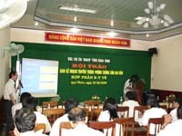 Hội thảo triển khai kế hoạch truyền thông phòng chống cúm gia cầm. Hợp phần B-Y tế- tỉnh Bình Định.