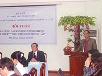 Nội dung Hội thảo xây dựng chương trình khung kỹ thuật y học trình độ trung cấp