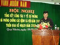 Hội nghị tổng kết công tác y tế dự phòng và phòng chống các bệnh xã hội tỉnh Bình Định năm 2008 và triển khai kế hoạch năm 2009