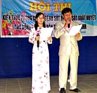 Hội thi kiến thức phòng chống sốt rét và phòng chống sốt xuất huyết cho đồng bào các dân tộc thiểu huyện Vân Canh, tỉnh Bình Định.