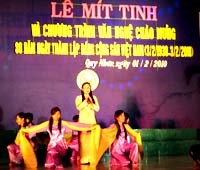 Đoàn Viện Sốt rét-KST-CT Quy Nhơn tham gia mittinh và văn nghệ chào mừng kỷ niệm 80 năm thành lập Đảng Cộng sản Việt Nam