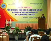 Hội nghị tổng kết công tác phòng chống sốt rét & các bệnh ký sinh trùng năm 2009, triển khai kế hoạch năm 2010 khu vực miền Trung-Tây Nguyên
