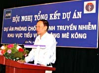 Hội nghị tổng kết Dự án phòng chống bệnh truyền nhiễm khu vực Tiểu vùng sông Mê Kông do ADB và WHO tài trợ