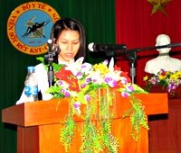 Phát biểu cảm tưởng của đại diện học sinh khóa 31 (2008-2010) tại buổi lễ tốt nghiệp lớp kỹ thuật viên trung học