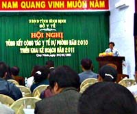 Tỉnh Bình Định tổng  kết  công tác Y tế dự phòng năm 2010 và triển khai kế hoạch hoạt động năm 2011