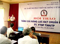 Hội thảo đánh giá năng lực đạt chuẩn quốc gia Trung tâm Y tế dự phòng