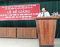 Lễ bế giảng lớp Cao cấp Lý luận chính trị-Hành chính khoá VIII (2009-2011) tại Bình Định