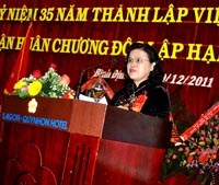 Phát biểu của PGS.TS. Nguyễn Thị Xuyên-Thứ trưởng Bộ Y tế tại lễ kỷ niệm 35 năm thành lập Viện Sốt rét-Ký sinh trùng-Côn trùng Quy Nhơn