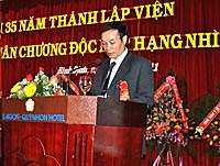Phát biểu của Giám đốc Sở Y tế Quảng Ngãi tại Lễ kỷ niệm 35 năm thành lập Viện Sốt rét-Ký sinh trùng-Côn trùng Quy Nhơn