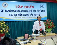 Tập huấn xét nghiệm giun sán cho các tỈnh khu vực miền Trung-Tây Nguyên