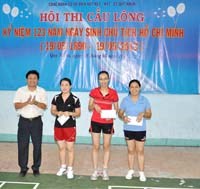 Hội thi cầu lông Công đoàn Viện Sốt rét-KST-CT Quy Nhơn nhân kỷ niệm 123 năm ngày sinh Chủ tịch Hồ Chí Minh