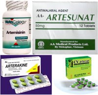 Thuốc artemisinin, artesunate điều trị sốt rét chậm rút số đăng ký 