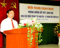 Hội nghị giao ban Phòng chống -Loại trừ sốt rét và các bệnh giun sán 6 tháng đầu năm 2013 khu vực miền Trung -Tây Nguyên