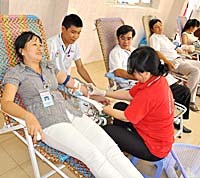 Công đoàn Viện Sốt rét-KST-CT Quy Nhơn phát động hiến máu tình nguyện