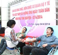 Ngày 7/4/2014: Hưởng ứng Ngày sức khỏe thế giới và Ngày toàn dân hiến máu tình nguyện 