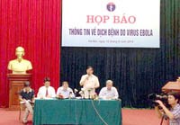Bộ Y tế tổ chức họp báo thông tin về tình hình dịch bệnh do virus Ebola