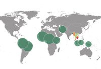 Bản đồ thế giới về kháng thuốc chống sốt rét artemesinin