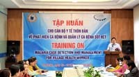 Tập huấn cho y tế thôn bản về phát hiện ca bệnh và quản lý quản lý ca bệnh
