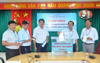 Viện Sốt rét-KST-CT Quy Nhơn tổ chức Lễ phát động đợt cao điểm quyên góp ủng hộ phòng, chống dịch bệnh COVID-19