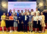 Khoá đánh giá năng lực xét nghiệm viên sốt rét cho cán bộ 3 Viện Sốt rét-KST-CT tại thành phố Quy Nhơn năm 2022